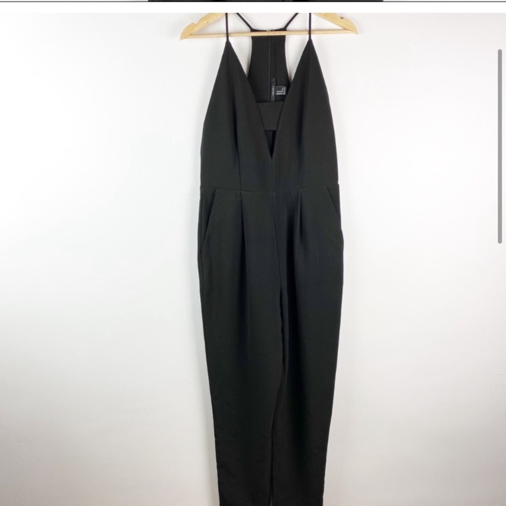 Forever 21 Black Low Back Jumpsuit M
